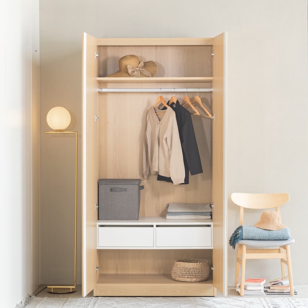 Tủ Quần Áo Gỗ 2 Cánh VIENNA 201 4 Màu